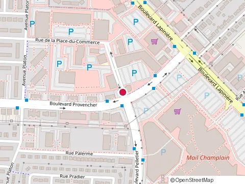 Location of Caa Brossard at 3 Rue de la Place-du-Commerce, Brossard
