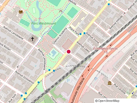 Location of Cabinet d Avocat Lexcial at 4634 Rue Sainte-Catherine O, Westmount