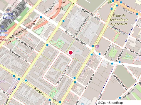 Location of Cabinet Me Louise Levesque at 525 Rue Lucien-l'Allier Bureau 606, Montréal