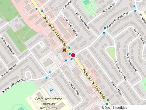 Location of .Café at 2323 Desserte Est des Laurentides, Laval