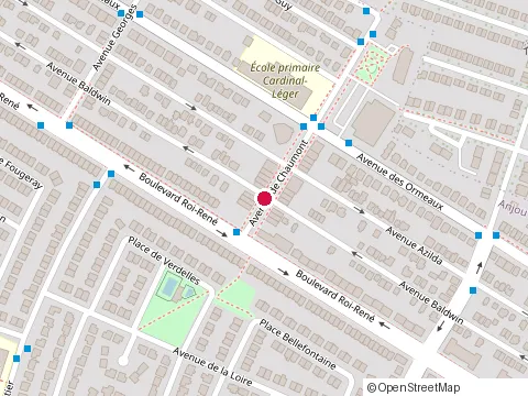Location of Café Bar le 514 at 8637 avenue Chaumont, Anjou