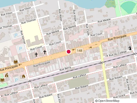 Location of Café Bell-O at 505B Rue Principale, Lachute