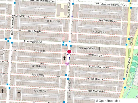 Location of Café Bénédictins at 5511 Rue de Verdun, Verdun