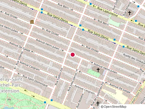 Location of Café Bistro l'Enchanteur at 7331 avenue Henri-Julien, Montréal