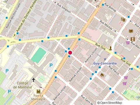 Location of Café Bistro le Cartier at 1851 Sherbrooke St E, Montréal