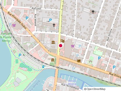 Location of Café Bistro Merry at 84 Rue Merry N, Magog