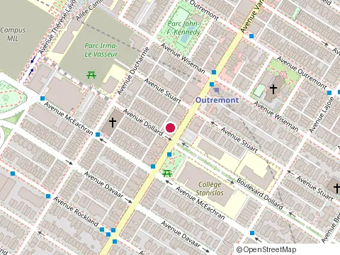 Location of Café Dax at 1461 Avenue Van Horne, Outremont