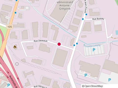 Location of Cafe du Parc at 254 Rue Deveault, Hull