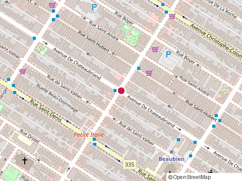 Location of Café Genova at 507 Rue Saint-Zotique E, Montréal
