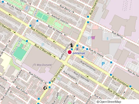 Location of Café la Ligne Verte at 2531 Rue Ontario E, Montréal
