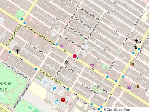 Location of Café Miracolo at 3891 boulevard Saint-Laurent, Montréal