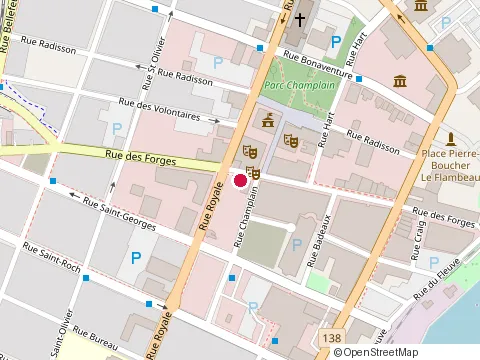 Location of Café Morgane Royale at 418 Rue des Forges, Trois-Rivières