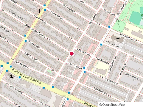 Location of Café Restaurant Bélair at 3391 Rue Bélair, Montréal