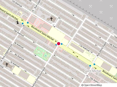 Location of Cafe Sins at 8818 Boulevard Saint-Michel, Montréal