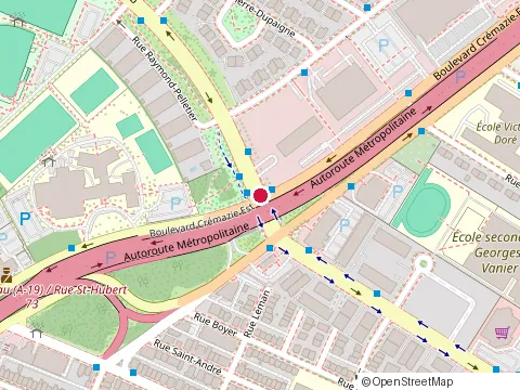 Location of Café Vienne at 1611 boulevard Crémazie E, Montréal
