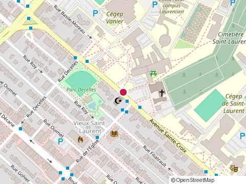 Location of Caffé Art at 821 avenue Sainte-Croix, Saint-Laurent