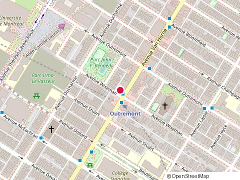 Location of Caffe Dante at 1317 Avenue Van Horne, Outremont
