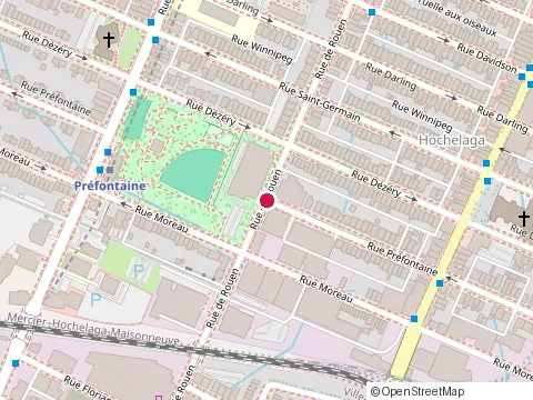 Location of Camp de Hockey-au Service des Jeunes at 3175 Rue de Rouen, Montréal