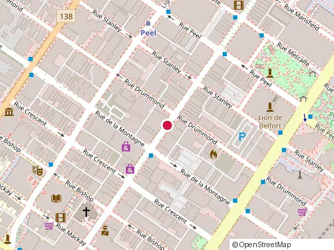 Location of Canada College-King'S Campus at 1231 Saint-Catherine St W, Montréal