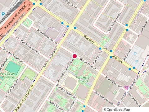 Location of Candide at 551 Rue Saint-Martin, Montréal