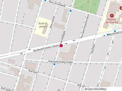 Location of Carrefour Chiropratique at 232 Rue Deragon, Granby