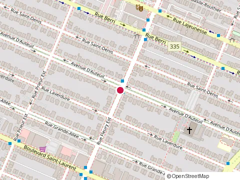 Location of Carrefour de la Beaute at 235 Rue Fleury O # A, Montréal