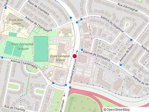 Location of Carrefour Reno at 100 boulevard Jean-Leman, Candiac
