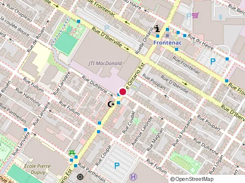 Location of Carrefour-de-Ressource-Intercu at 1851  Rue Dufresne, Montréal