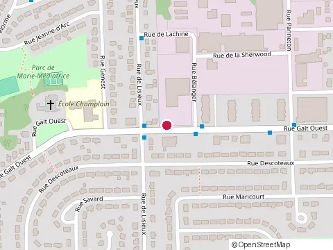 Location of Casse-Croute Bernard Sherbrooke at 2885 Rue Galt O, Sherbrooke