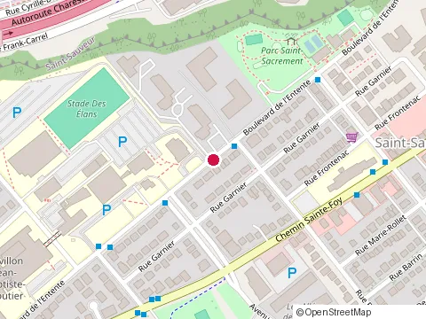 Location of Cégep Garneau-Formation Continue at 1530 boulevard de l'Entente, Québec