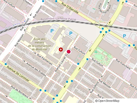 Location of Center du Plateau Swimming Pool at 2275 avenue Laurier E, Montréal