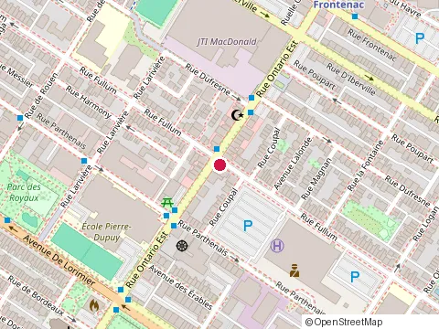 Location of Centre d'Auto Ontario at 2259 Ontario St E, Montréal