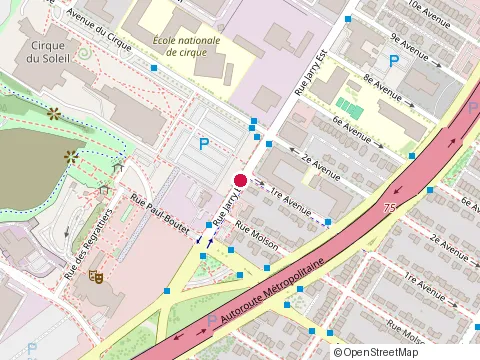 Location of Centre d'Auto St-Michel at 2550 rue Jarry E, Montréal