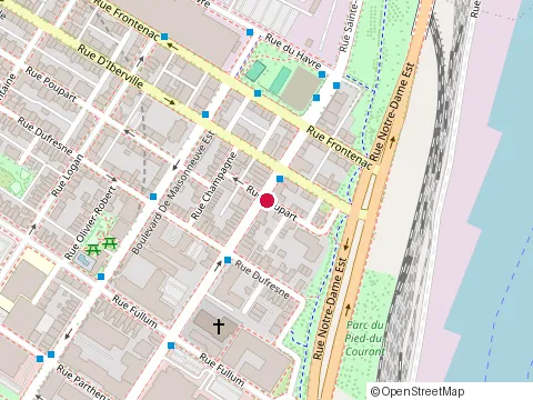Location of Centre d'Études et de Formation des Agents de Sécurité at 2480 Rue Sainte-Catherine Est, Montréal