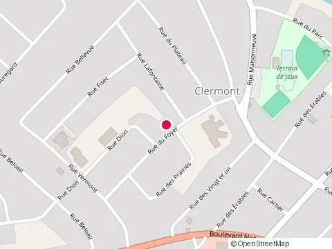 Location of Centre d'Hebergement-Clermont at 6 du Foyer, Clermont