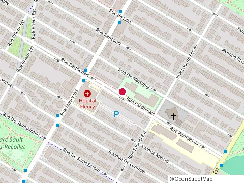 Location of Centre d'Union Multiculturelle at 10125 Rue Parthenais #205, Montréal