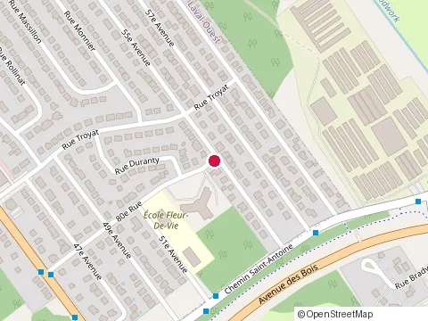 Location of Centre de Formation en Soins at 5200 80E St, Laval
