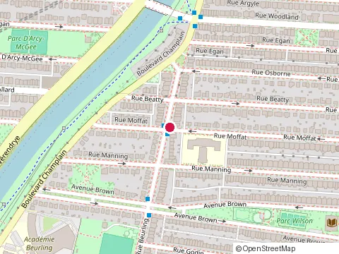 Location of Centre de Formation Professionnelle des Carrefours at 1240 Rue Moffat, Verdun
