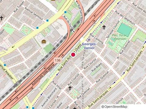 Location of Centre de Kinésiologie Appliquée de Montréal at 2228 Rue Saint-Antoine O, Montréal