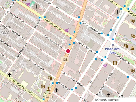 Location of Centre de Liquidation de Tapis at 350 Rue Sherbrooke O, Montréal