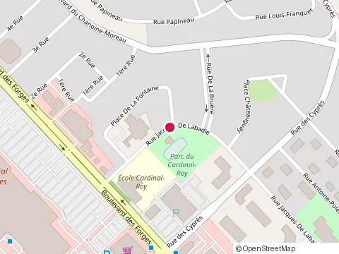 Location of Centre de Réadaptation Interval at 4100 Rue Jacques-de Labadie, Trois-Rivières