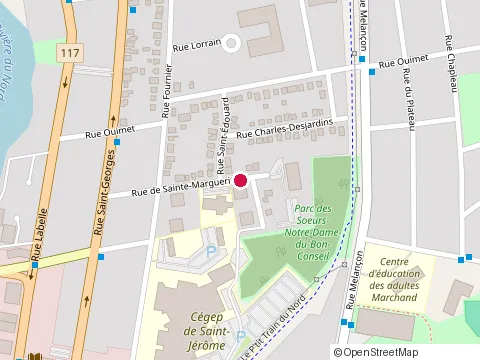 Location of Centre de Recherche Craie at 24 Rue de Sainte-Marguerite, Saint-Jérôme