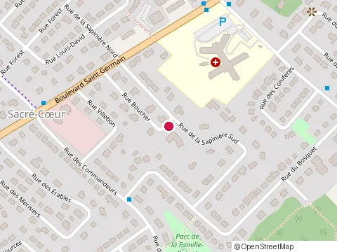 Location of Centre de Therapy Naturelles de at 213 Rue Boucher, Rimouski