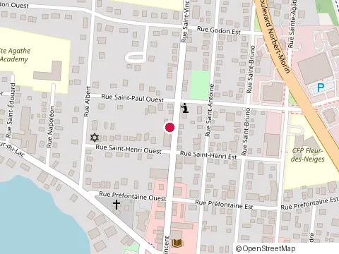 Location of Centre Dentaire M Routhier at 104 Rue Sainte-Agathe Suite 1, Sainte-Agathe-des-Monts