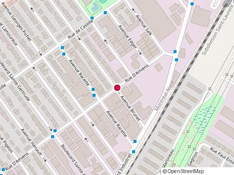 Location of Centre du Rail A Draperies Inc at 10624 avenue Brunet, Montréal