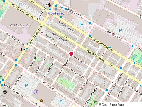 Location of Centre Gédéon-Ouimet at 1960 rue Poupart, Montréal