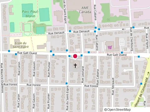 Location of Centre Newman Sherbrooke at 2290 Rue Galt Ouest, Sherbrooke