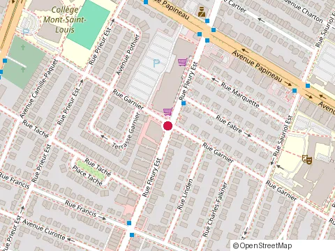 Location of Champagne Service-Renovation at 1667 Rue Fleury E, Montréal