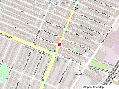 Location of Chand Palace at 989 Rue Jean-Talon O, Montréal