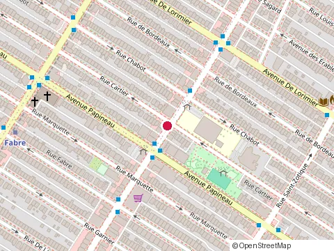 Location of Chez Flore Restaurant at 1828 Rue Bélanger, Montréal